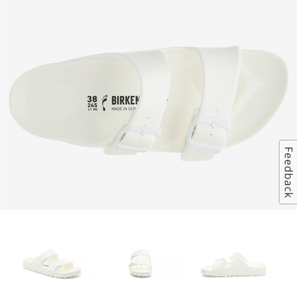 BIRKENSTOCK Arizona Essentials White Beach Sandals